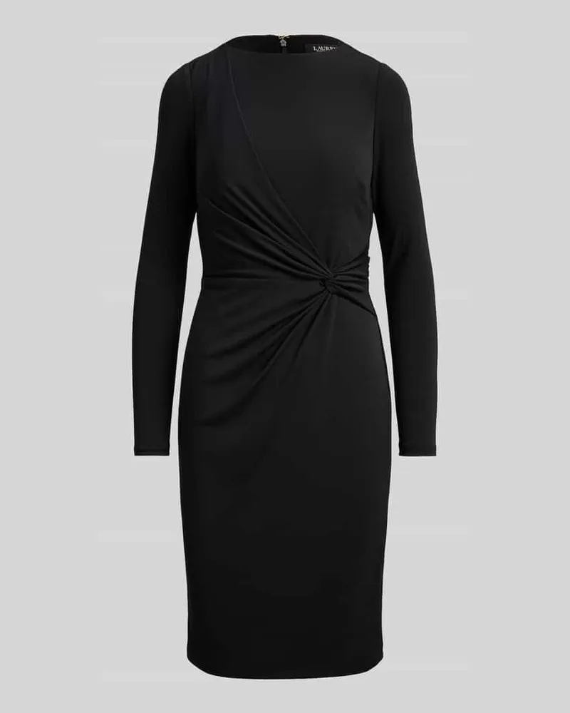 Ralph Lauren Figurbetontes Etuikleid mit Knoten-Detail Black