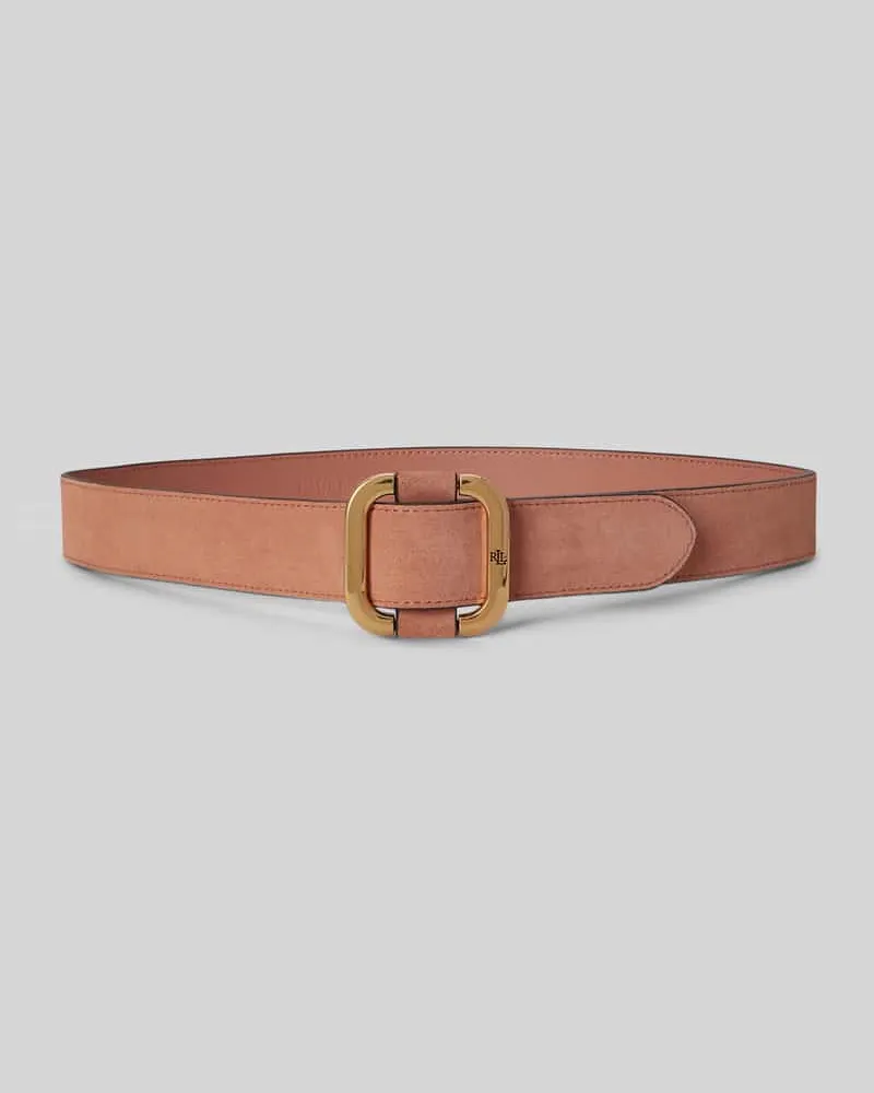 Ralph Lauren Gürtel aus Veloursleder mit Logo-Prägung Altrosa