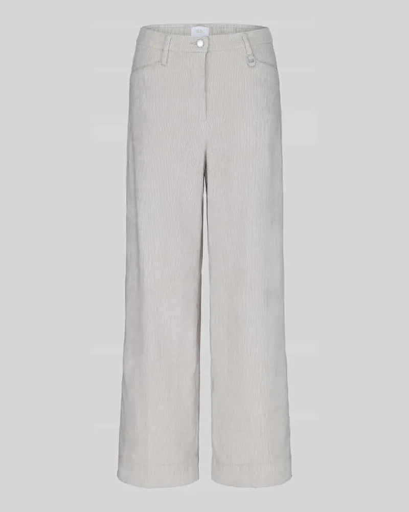 MAC Jeans Wide Leg Cordhose mit Gürtelschlaufen Modell 'Palazzo Offwhite