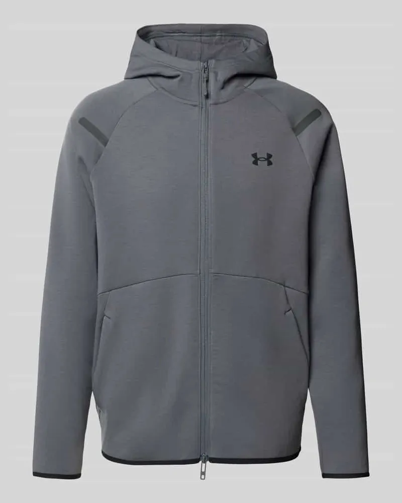 Under Armour Sweatjacke mit Zweiwege-Reißverschluss Modell 'Unstoppable Anthrazit