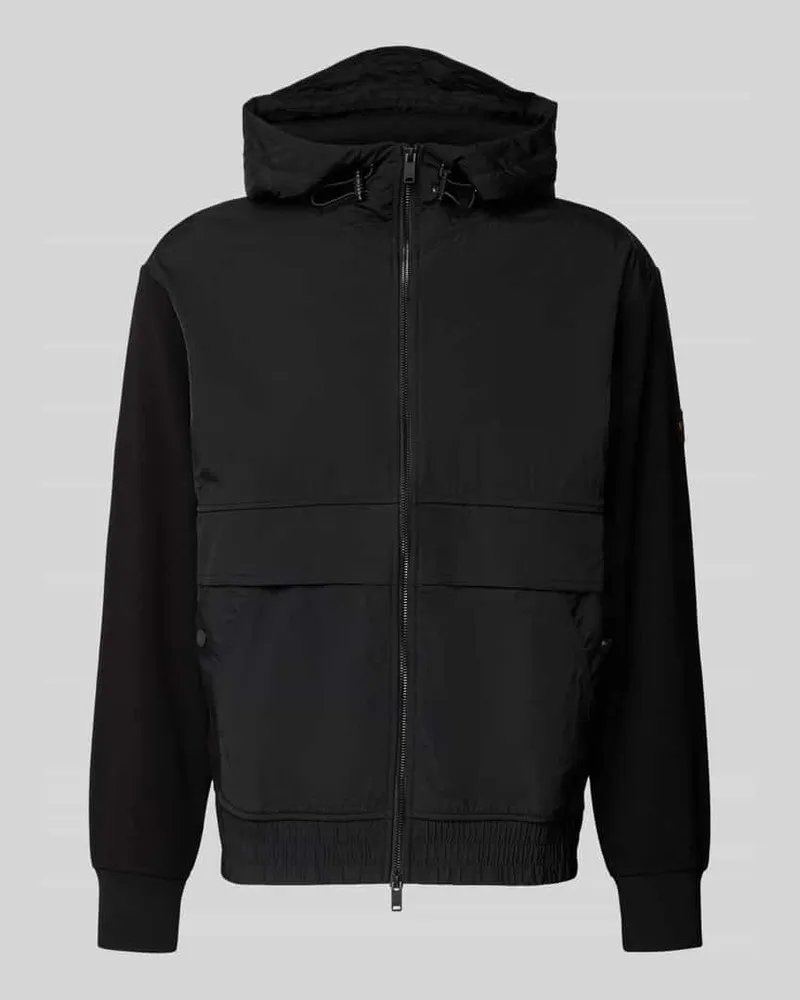 HUGO BOSS Regular Fit Sweatjacke aus reiner Baumwolle Modell 'ZE_HOOD Black