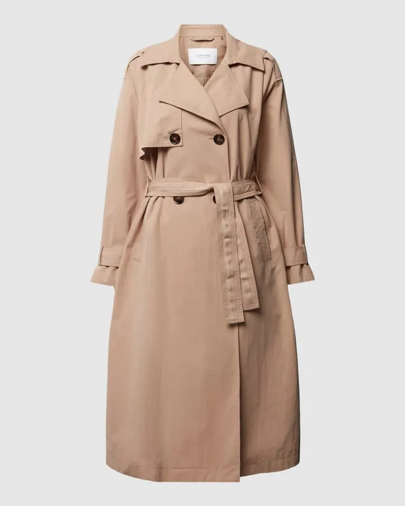 COMMA Trenchcoat mit Bindegürtel Beige