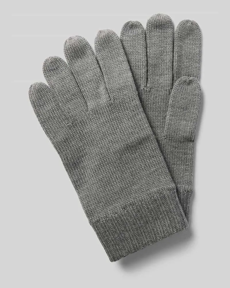 Ralph Lauren Handschuhe aus Wolle mit Label-Stitching Mittelgrau
