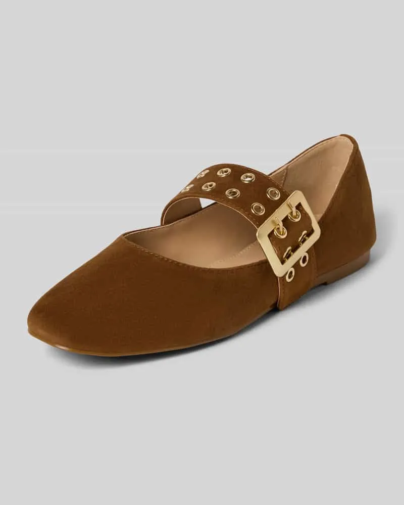 Steve Madden Ballerinas mit Dornschließe Modell 'Atlantica Cognac
