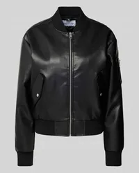 Calvin Klein Bomberjacke in Leder-Optik Black