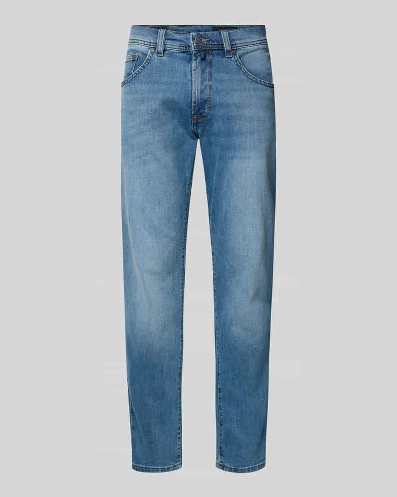 Pierre Cardin Regular Fit Jeans mit Eingrifftaschen Modell 'Dijon Hellblau
