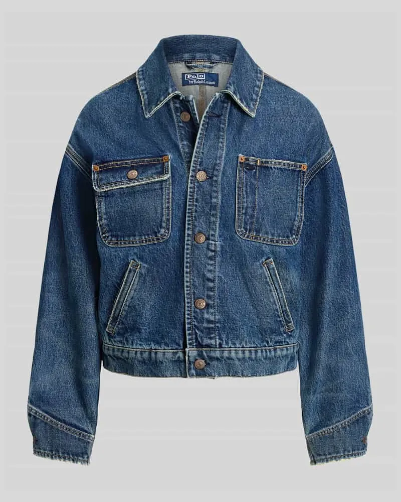 Ralph Lauren Relaxed Fit Jeansjacke aus reiner Baumwolle Jeansblau