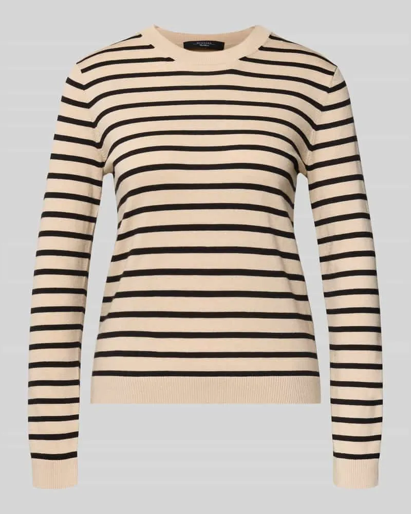 Max Mara Regular Fit Strickpullover mit Seide-Anteil Modell 'SICILIA Beige