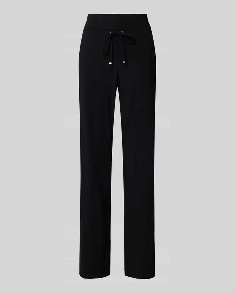 RAFFAELLO ROSSI  Straight Fit Jogpants mit elastischem Bund Modell 'CANDICE Black
