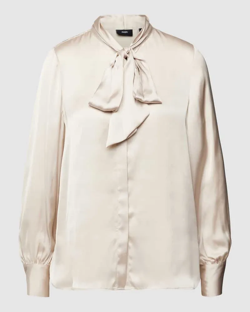 JOOP! Bluse mit Zierschleife Ecru