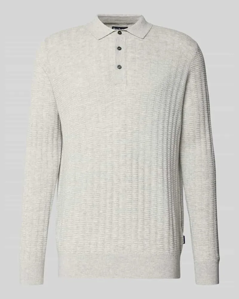 Barbour Regular Fit Strickpullover aus Woll-Baumwoll-Mix Modell 'SMEATON Silber