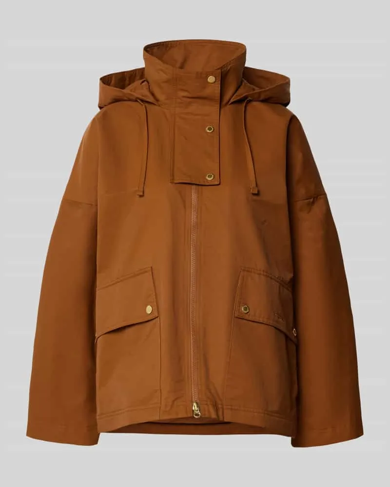 Barbour Relaxed Fit Funktionsjacke aus Baumwoll-Mix Modell 'CECILE Cognac