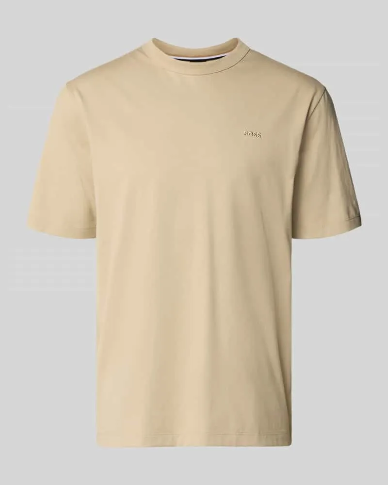 HUGO BOSS Regular Fit T-Shirt aus reiner Baumwolle Modell 'H-TAUT 15 Beige