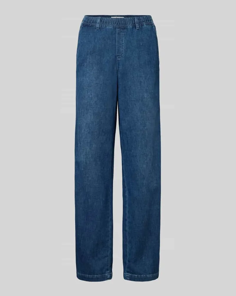 Brax Wide Leg Jeans mit elastischem Bund Blau