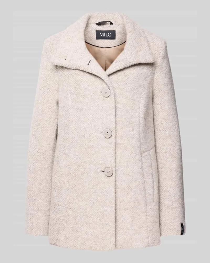 Milo Coats Jacke mit Knopfleiste Modell 'NIA Beige