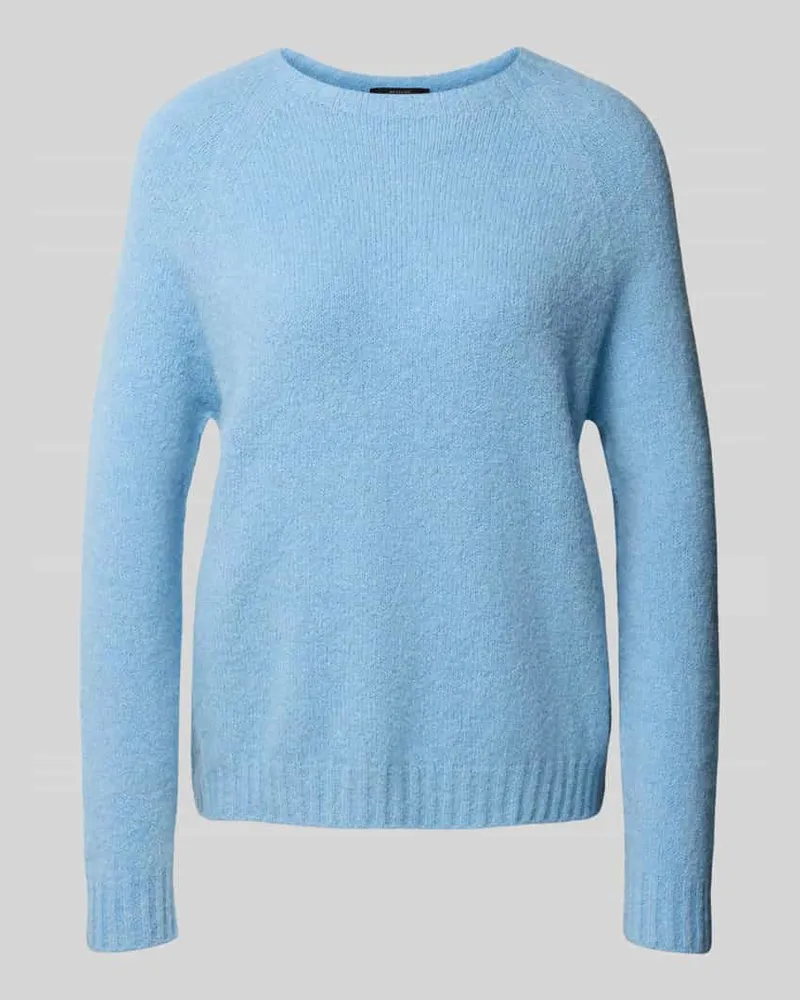 Max Mara Relaxed Fit Strickpullover aus Alpaka-Mix Modell 'GHIACCI Hellblau