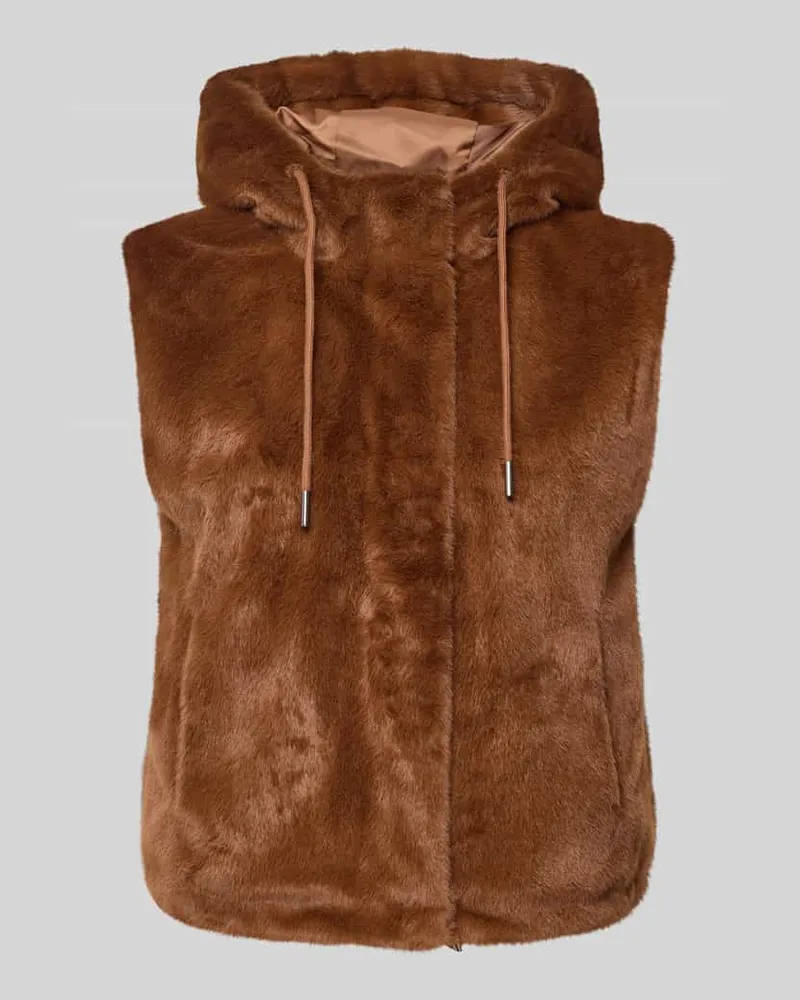 monari Weste aus Kunstfell Cognac