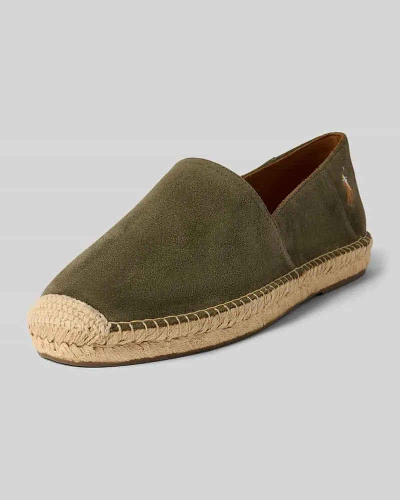 Ralph Lauren Espadrilles mit Logo-Stitching Modell 'CEVIO Dunkelgruen