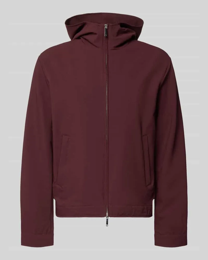 Emporio Armani Jacke mit Kapuze und Zweiwege-Reißverschluss Bordeaux