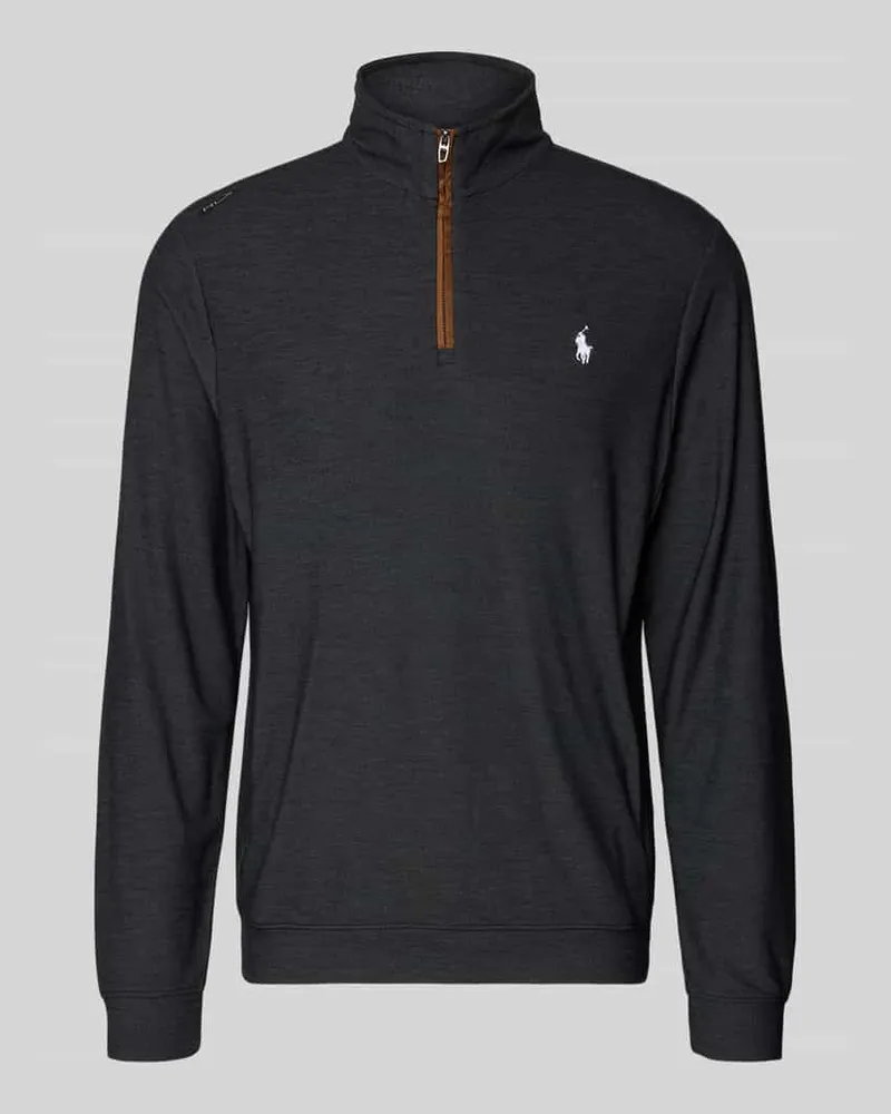 Ralph Lauren Regular Fit Troyer mit Lyocell-Anteil Modell 'MOVEMENT Black