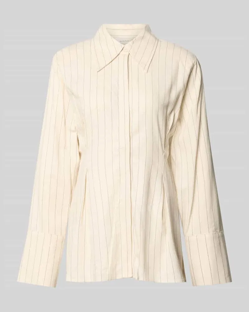 Gestuz Hemdbluse aus Viskose-Mix Modell 'Tascha Beige