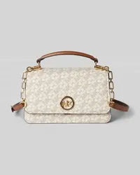 Michael Kors Handtasche mit Label-Applikation Modell 'DELANCEY Ecru