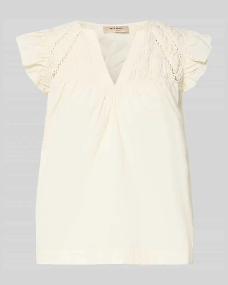 Mos Mosh Bluse mit Schmetterlingsärmeln Modell 'Woda Izha Offwhite