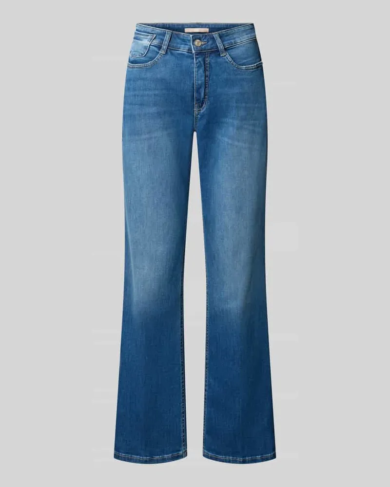 MAC Jeans Straight Fit Jeans aus Baumwoll-Mix im 5-Pocket-Design Blau