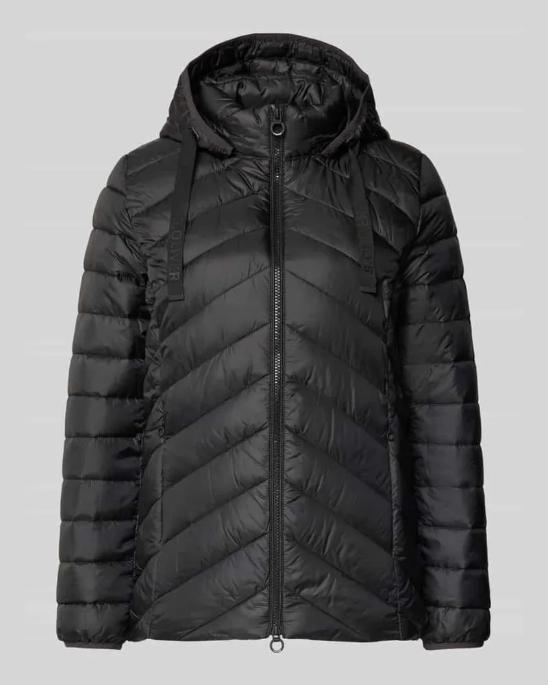 S.Oliver Shaped Fit Steppjacke mit Label Print Black