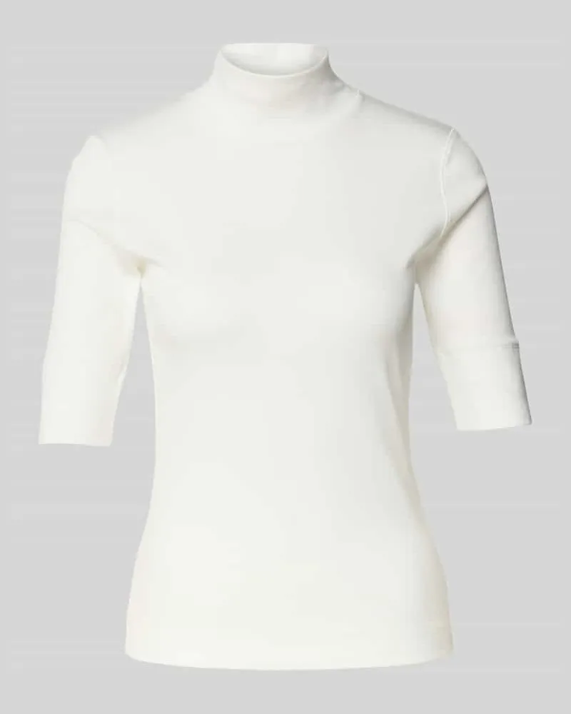 Marc Cain T-Shirt mit Stehkragen Offwhite
