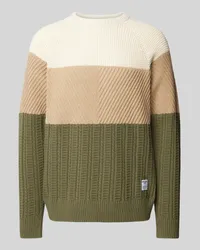 Pepe Jeans Strickpullover mit Strukturmuster Modell 'CODY Oliv