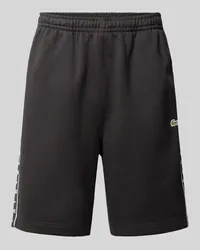 Lacoste Regular Fit Sweatshorts mit elastischem Bund Black