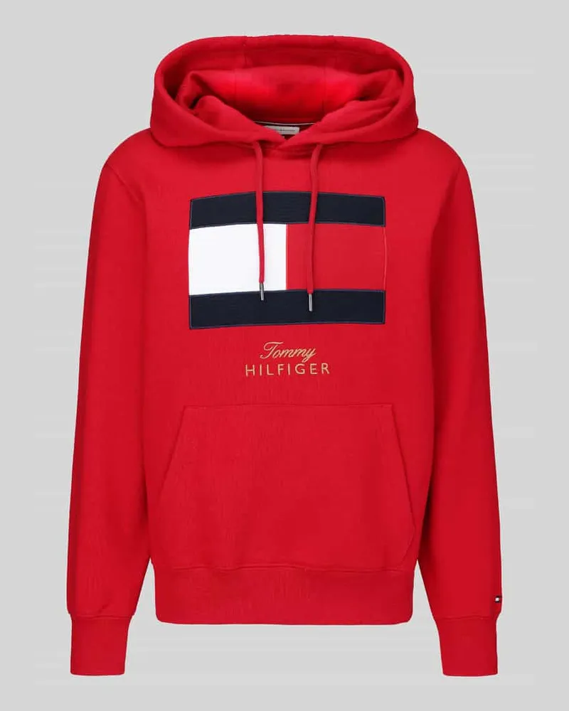 Tommy Hilfiger Hoodie mit Logo-Print Rot