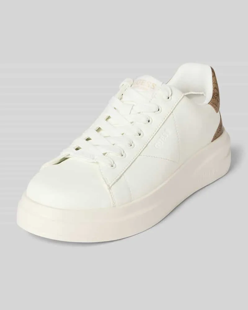 Guess Sneaker aus Leder-Mix Modell 'Elbina Weiss