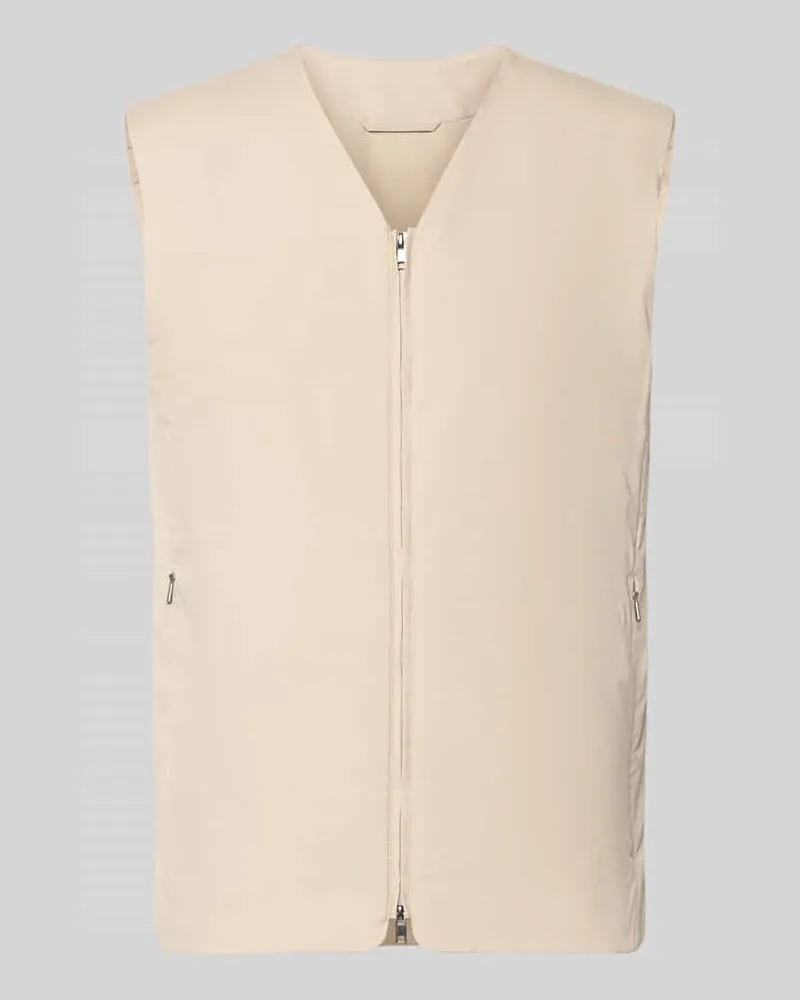 Tiger of Sweden Regular Fit Weste mit V-Ausschnitt Modell 'Marve Sand