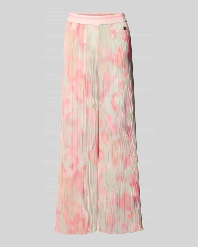Marc Cain Hose im Allover-Look mit elastischem Bund Pink
