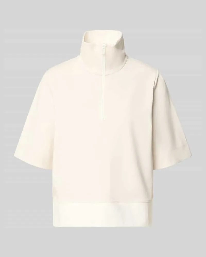 Marc Cain Sweatshirt mit Stehkragen und 1/2-Arm Sand