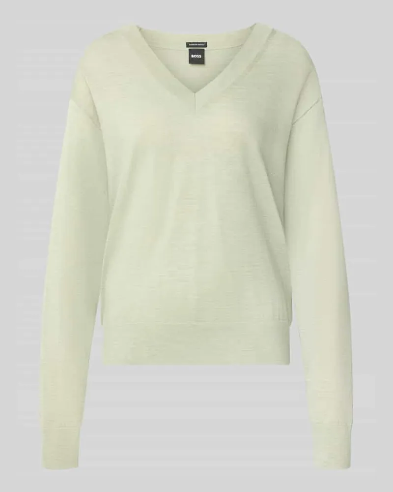 HUGO BOSS Regular Fit Pullover aus reiner Schurwolle Modell 'Freeslyn Lind
