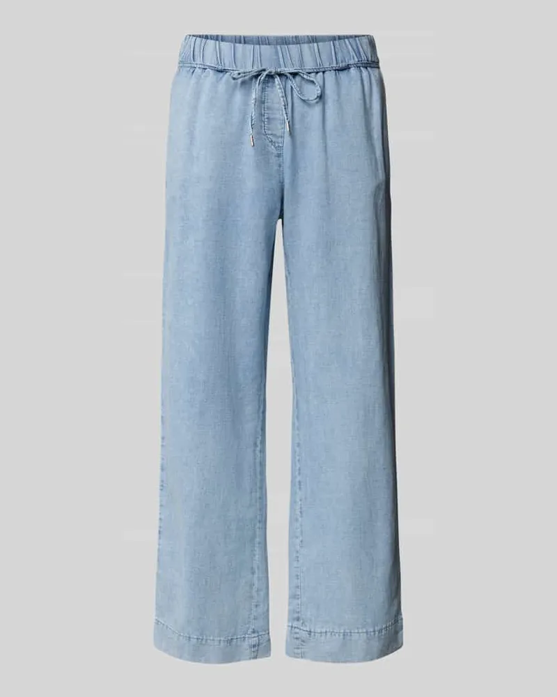 TONI Regular Fit Stoffhose aus Baumwoll-Mix mit Leinen-Anteil Hellblau