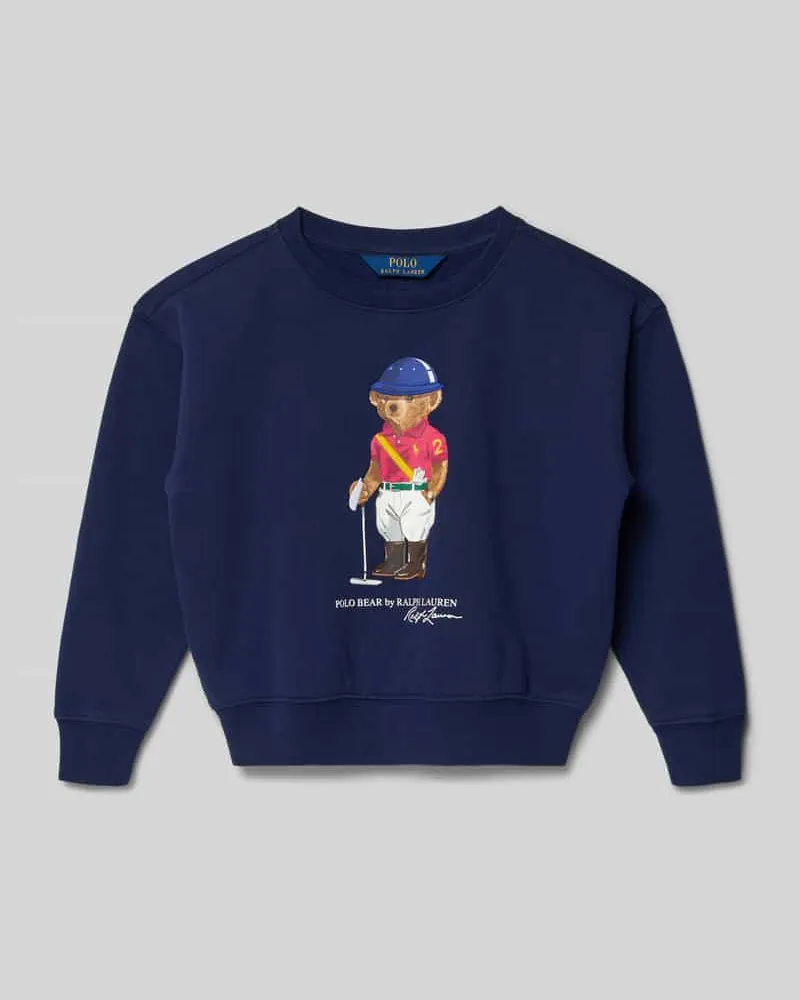Ralph Lauren Sweatshirt mit Label-Print Marine