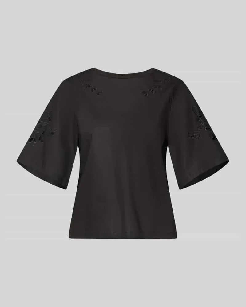 Max Mara Regular Fit T-Shirt aus reiner Baumwolle Modell 'TARGA Black