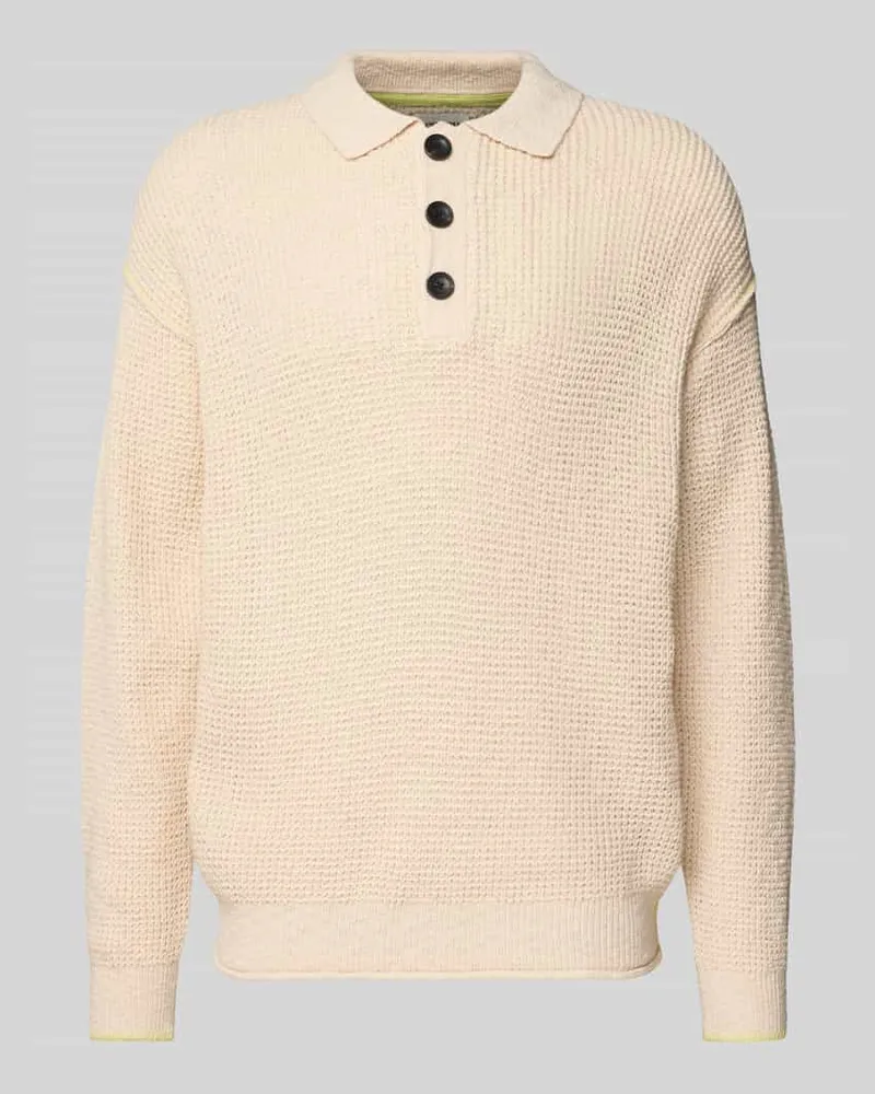 Scotch&Soda Strickpullover mit Leinen-Anteil Offwhite