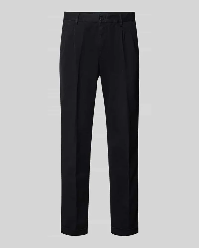 JOOP! Stoffhose mit Bundfalten Black