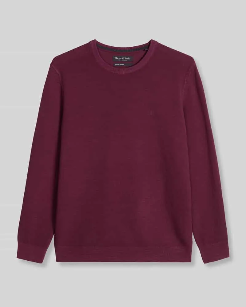Marc O'Polo Regular Fit Pullover aus reiner Baumwolle Bordeaux