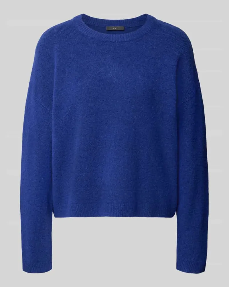 Oui  Relaxed Fit Strickpullover mit Woll-Anteil Royal