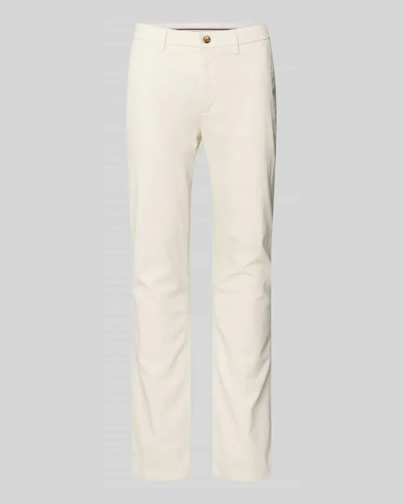 Tommy Hilfiger Slim Fit Chino aus Baumwoll-Mix Modell 'BLEECKER Offwhite