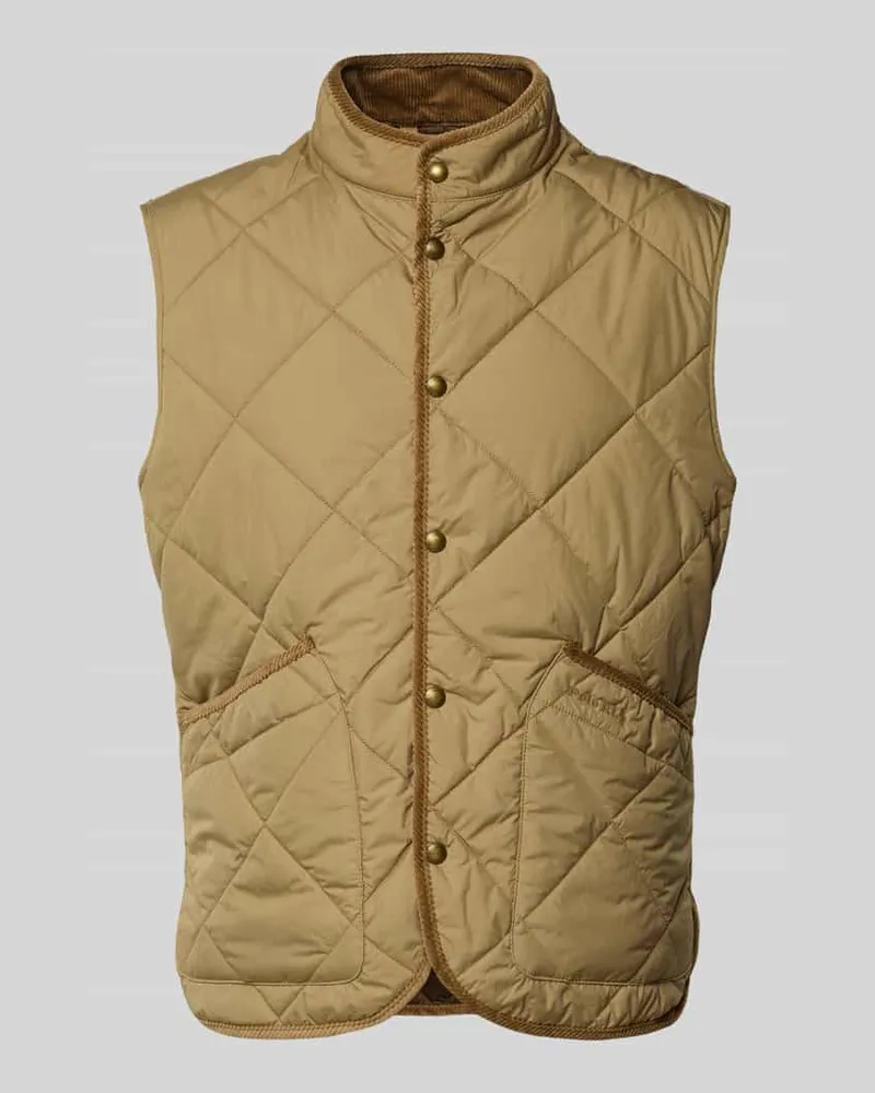 Ralph Lauren Weste mit Stehkragen Khaki
