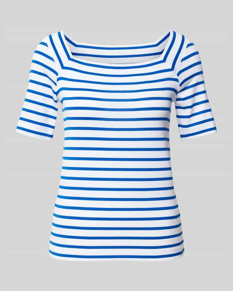 Marc Cain T-Shirt mit Karree-Ausschnitt Royal