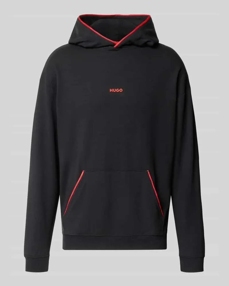 HUGO BOSS Regular Fit Hoodie aus Baumwoll-Mix Modell 'NOAH Black