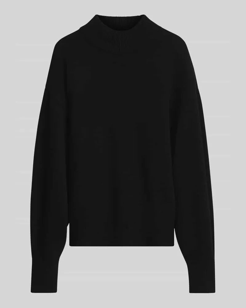 HUGO BOSS Loose Fit Pullover aus Woll-Mix Modell 'Sorellenio Black
